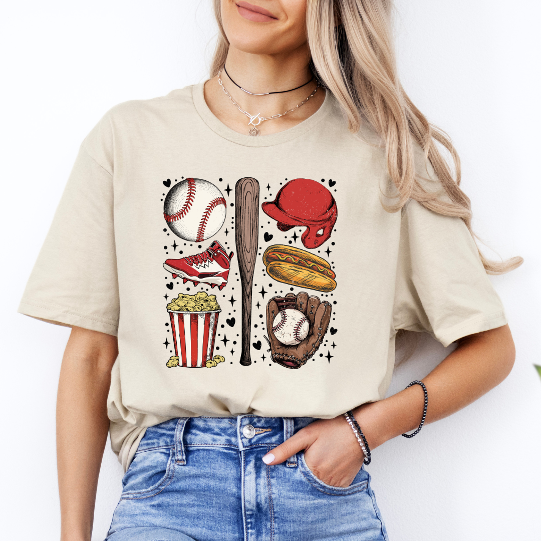 Vintage Baseball Design Tee