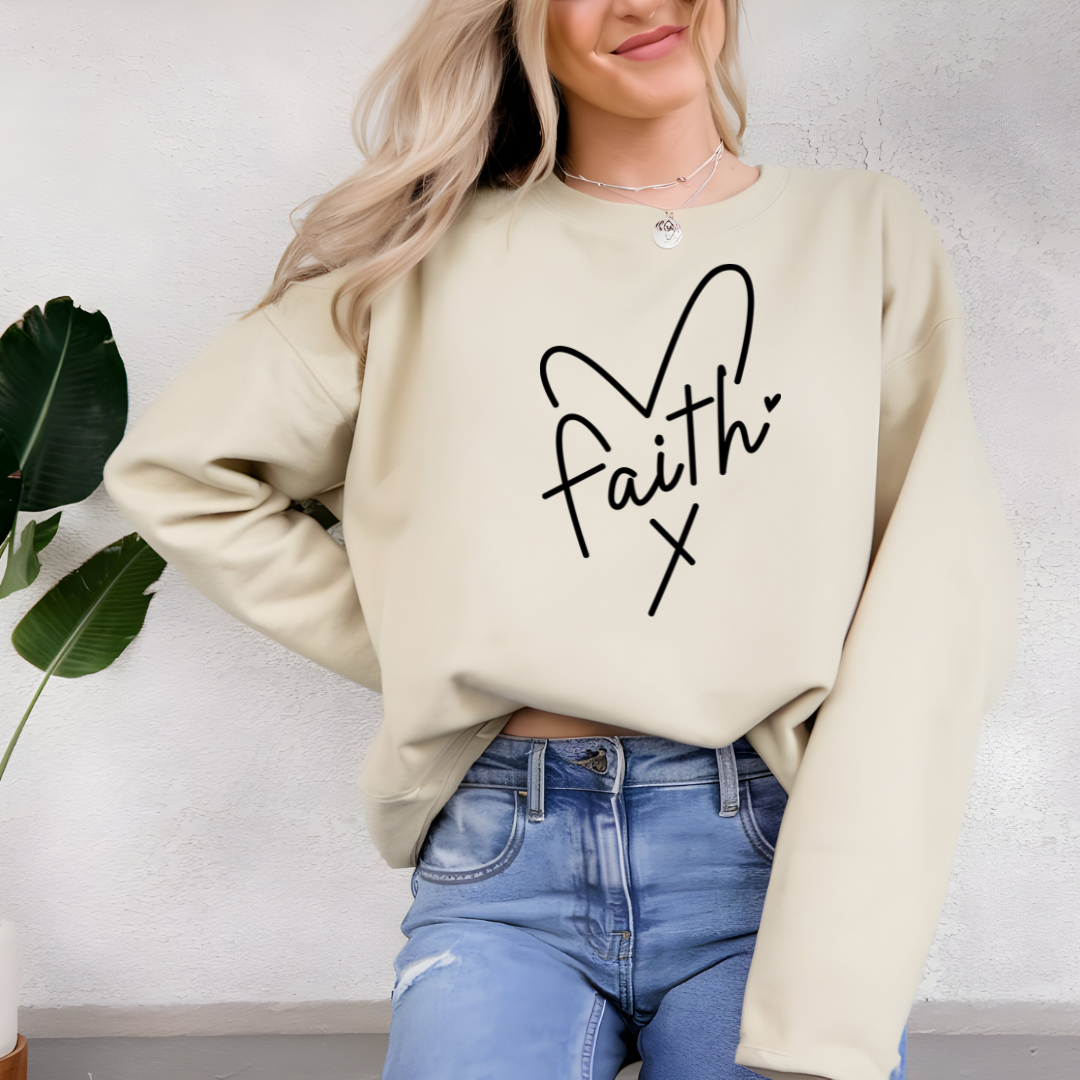 Faith Heart Crewneck