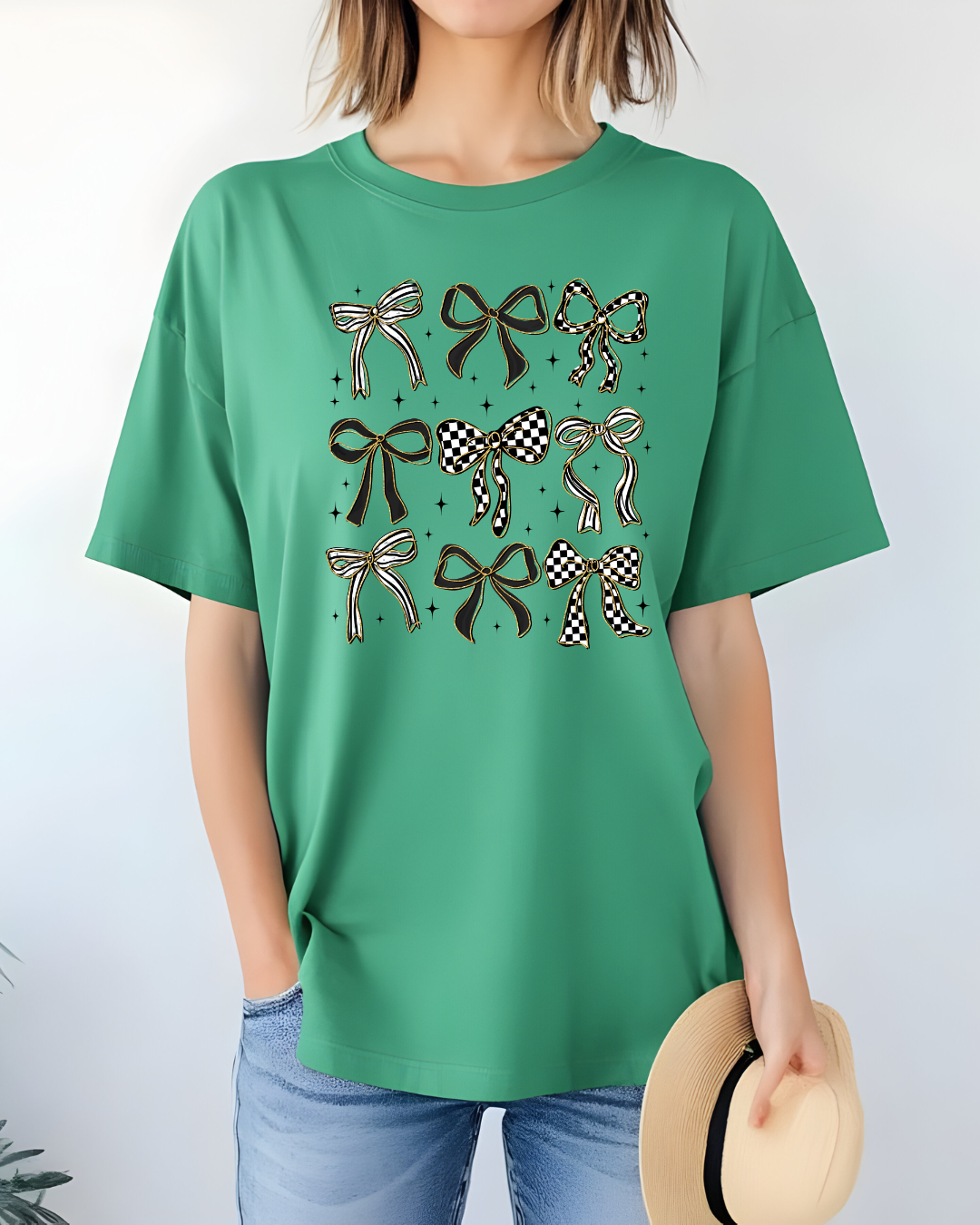 Black and White Bow Coquette T-shirt