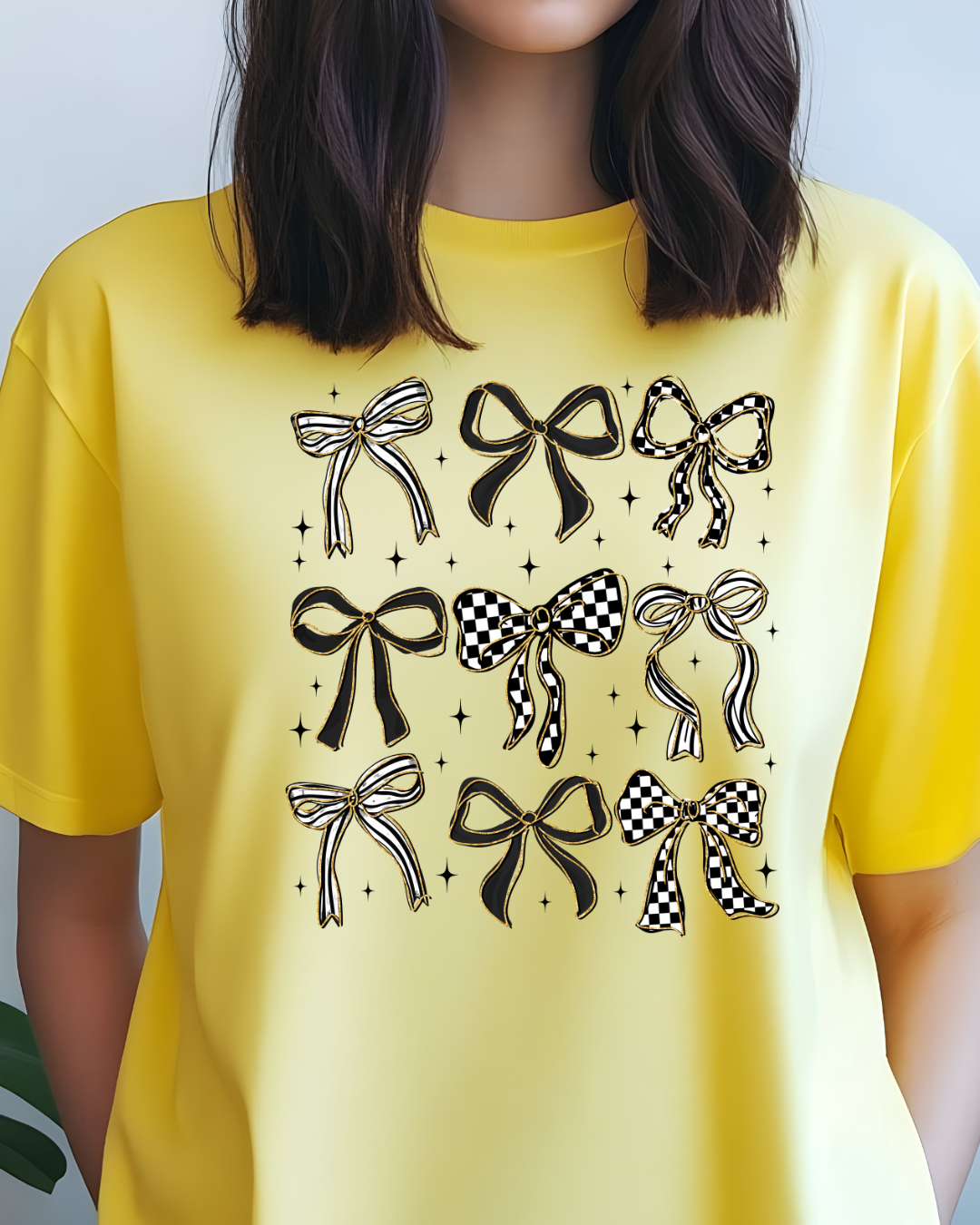 Black and White Bow Coquette T-shirt