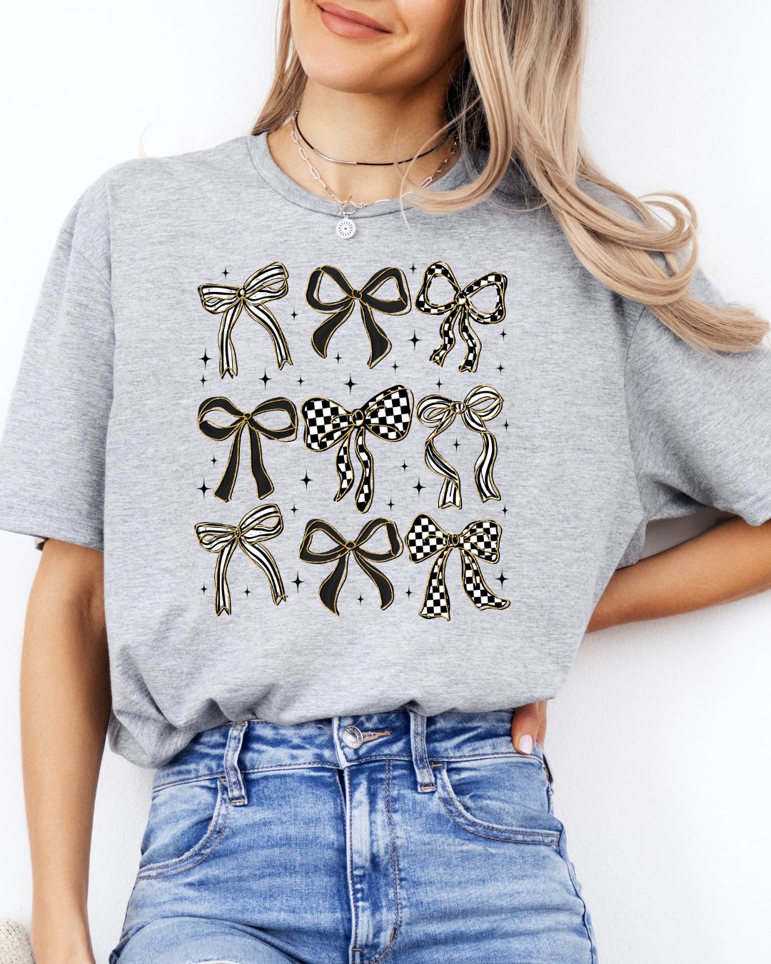 Black and White Bow Coquette T-shirt