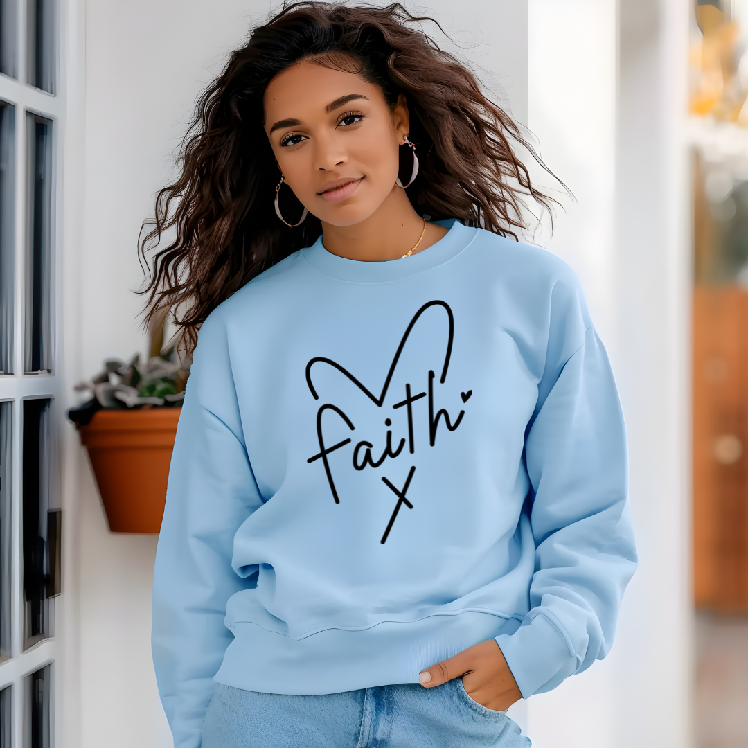Faith Heart Crewneck