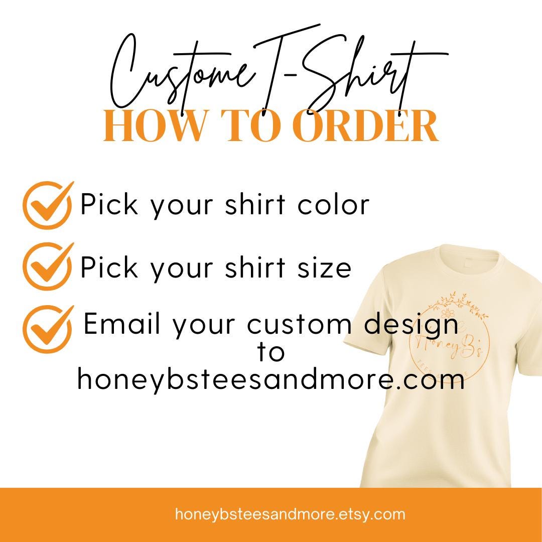 a t - shirt with the words how to order on it