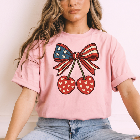 Patriotic Cherry Coquette Shirt