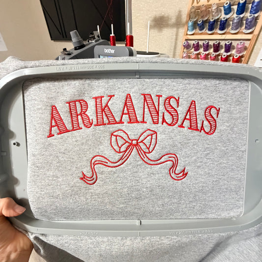 Arkansas Bow Sweatshirt