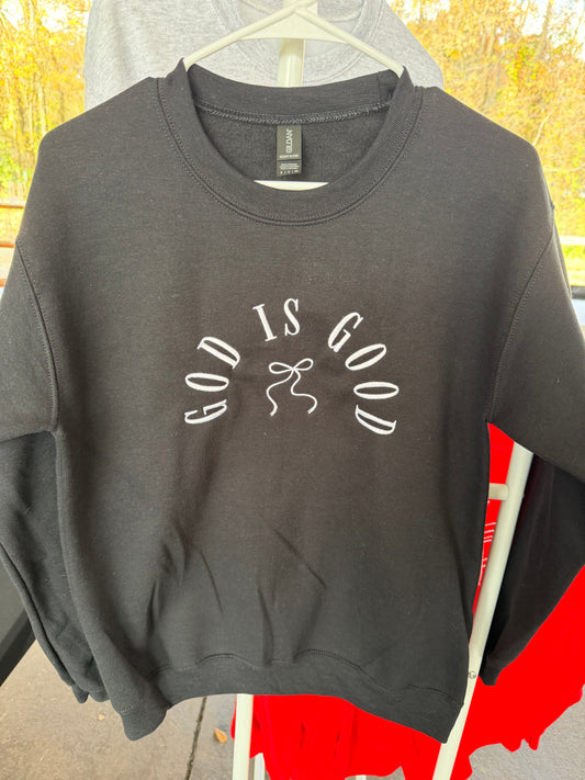 God is Good Bow Sweatshirt
