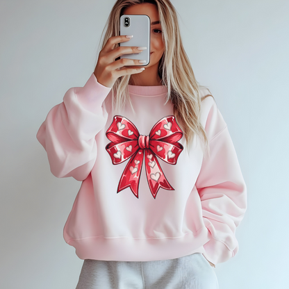 Pink Valentine’s Day Bow Sweatshirt