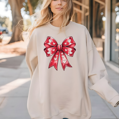 Pink Valentine’s Day Bow Sweatshirt